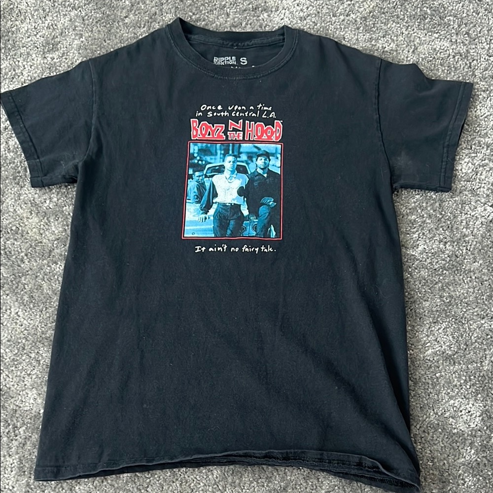 Ripple Junction Black Retro Graphic Short Sleeve Tee